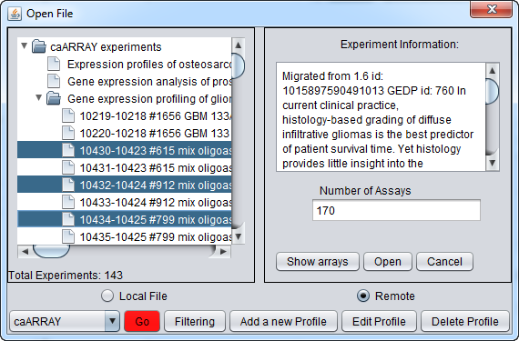 Open File Remote caArray download selected.png